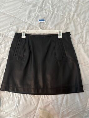 Pleather mini skirt